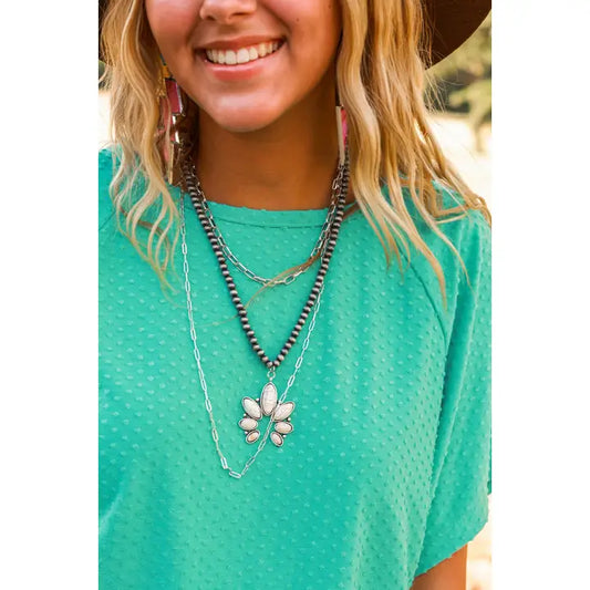 Three layer western necklace