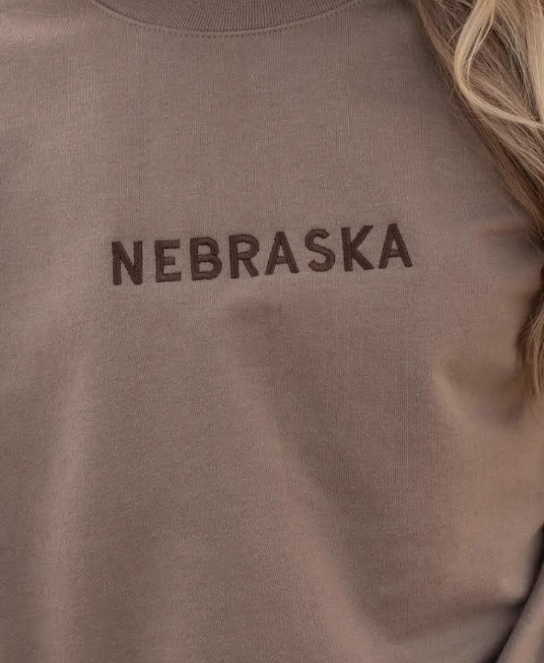 Nebraska embroidered crew