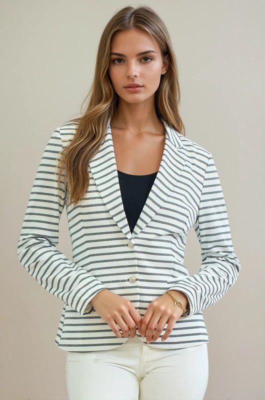 Summer stripe blazer
