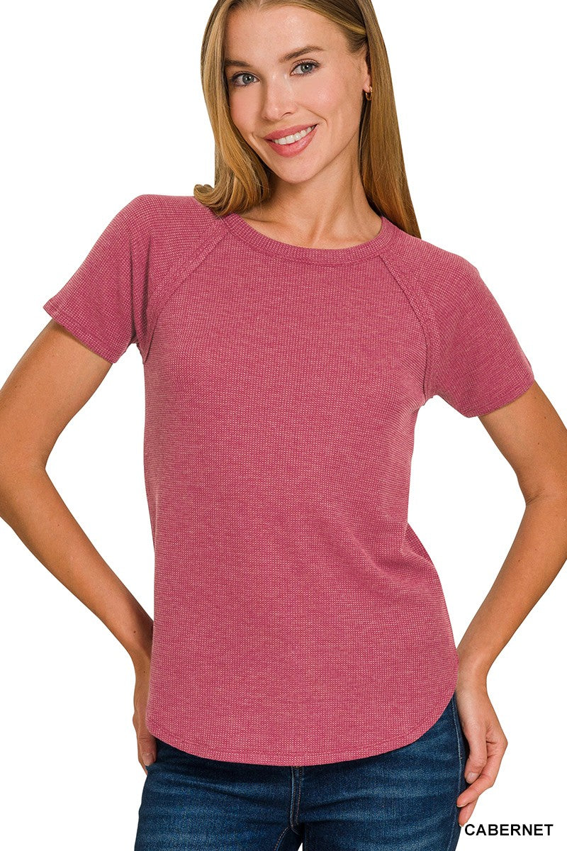 Waffle knit tee