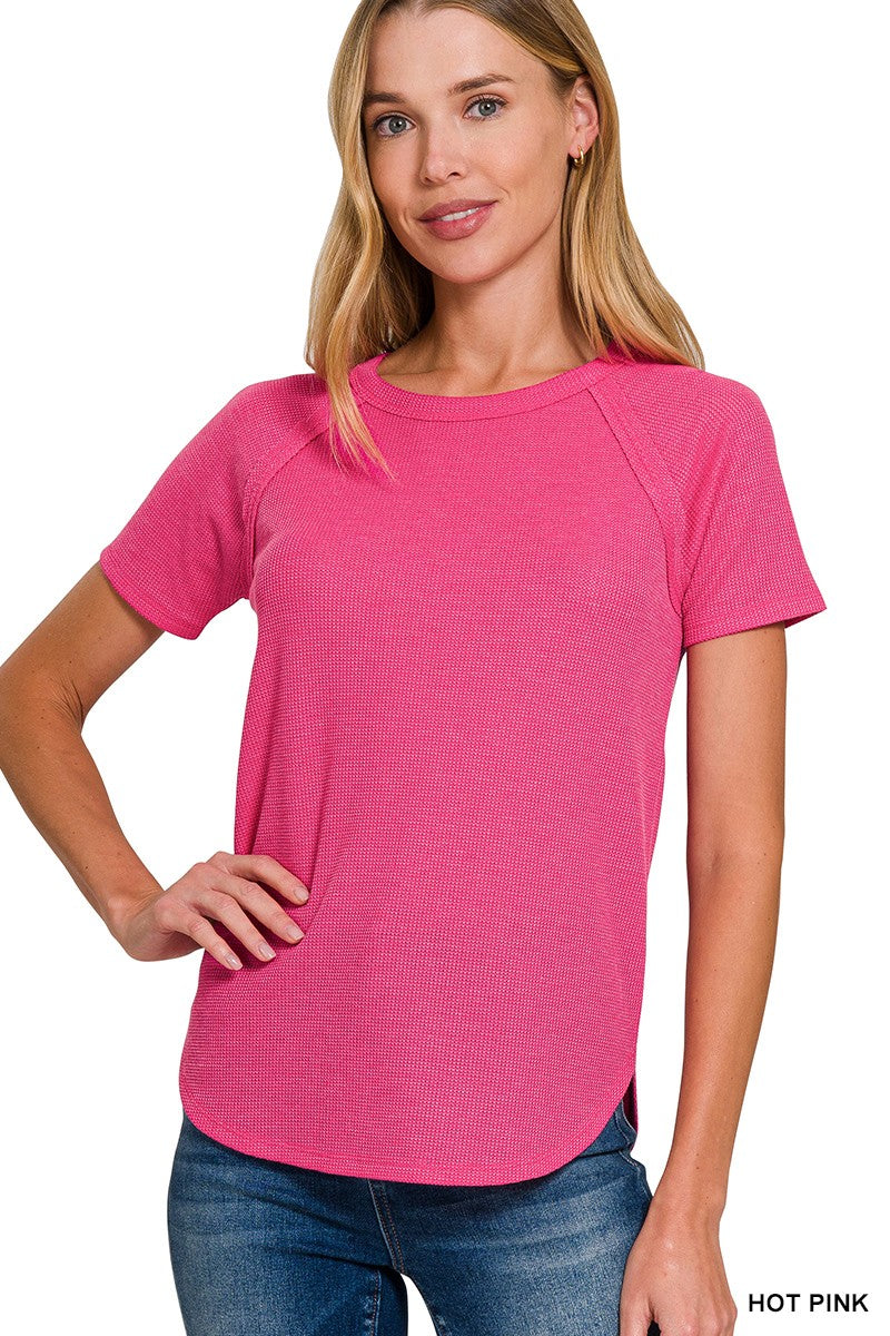 Waffle knit tee