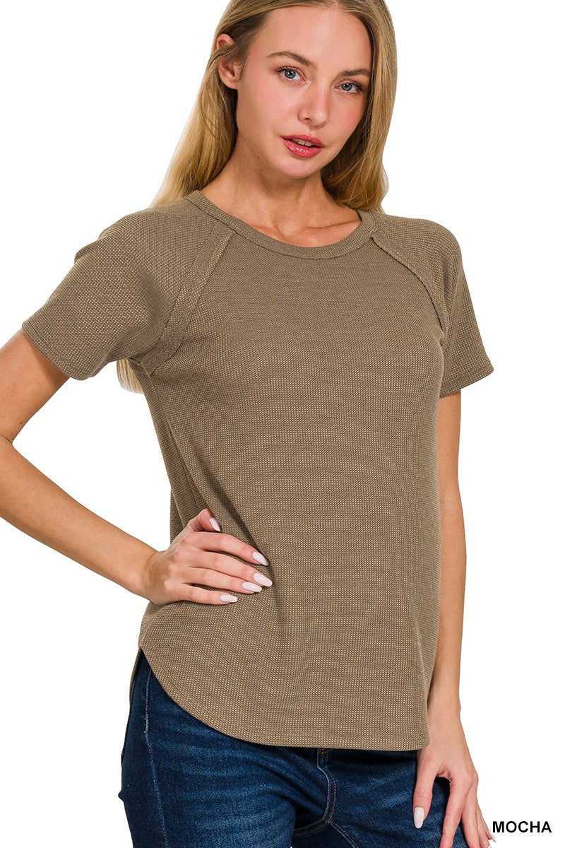 Waffle knit tee