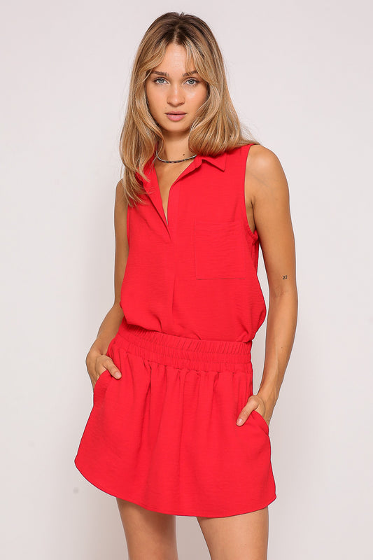 Reese red skort