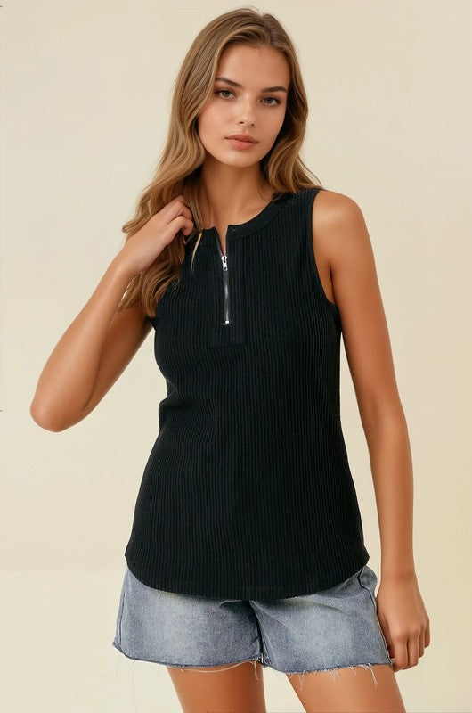 Skylar zip up tank