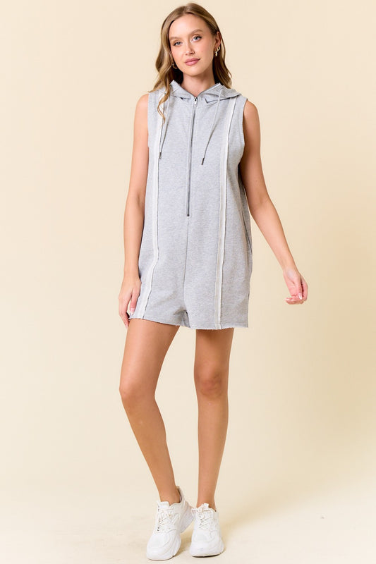 Raven hooded romper