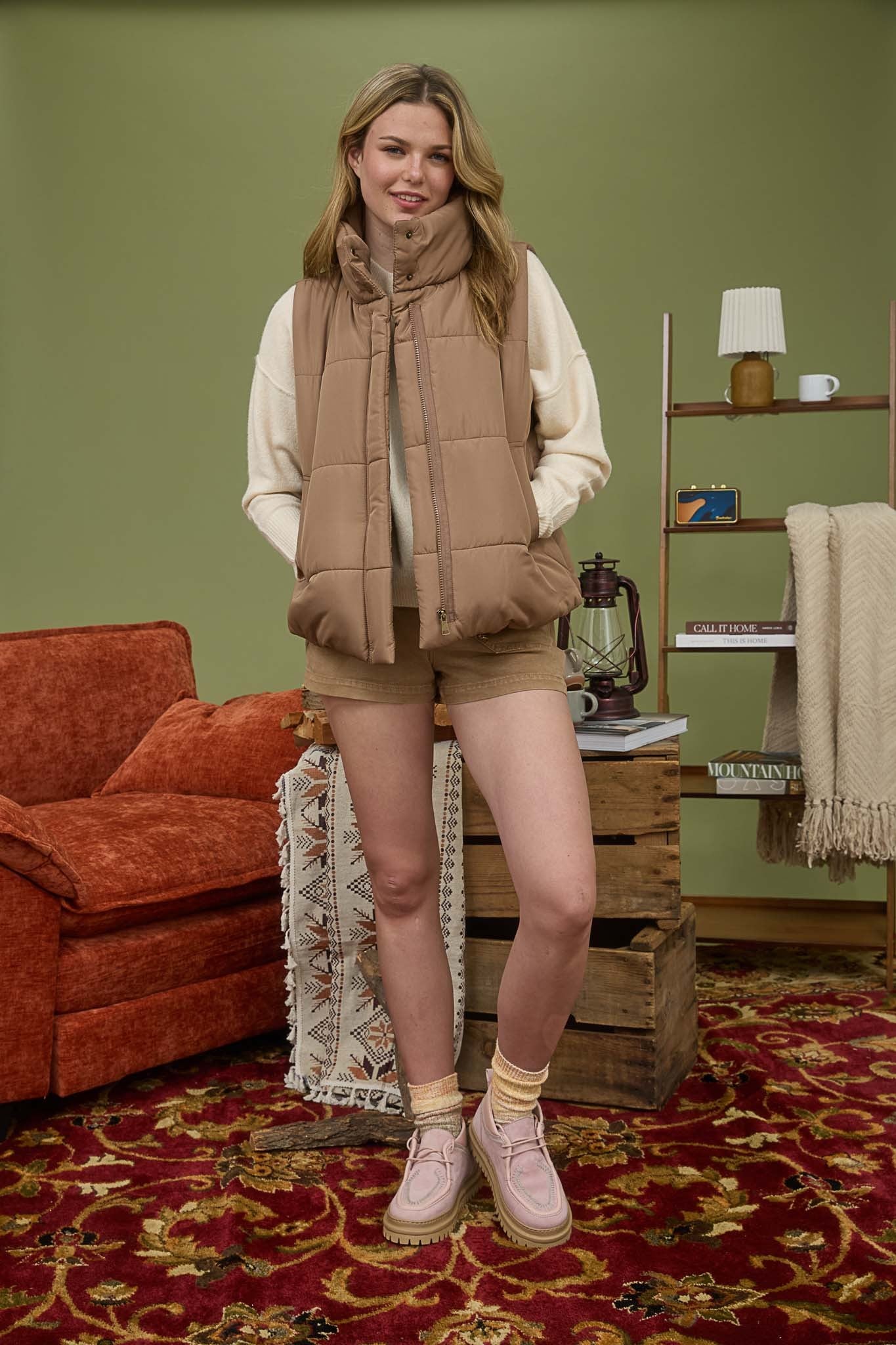 Carter cocoa vest