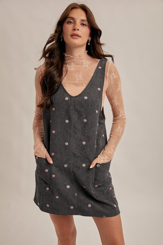 Ambree floral overall dress