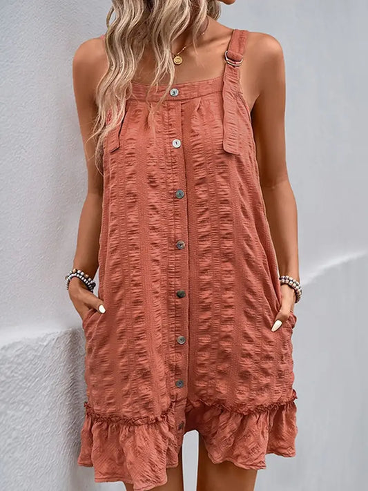 Riley rust textured dress