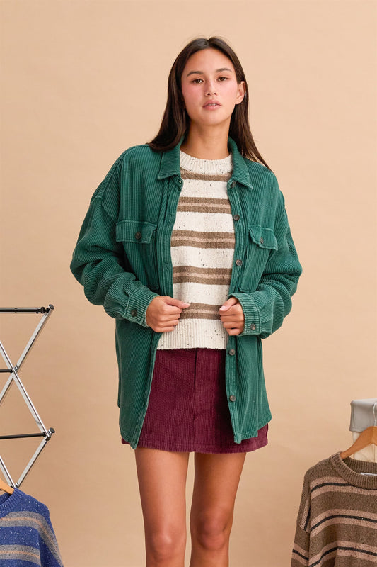 Jenny waffle knit shacket