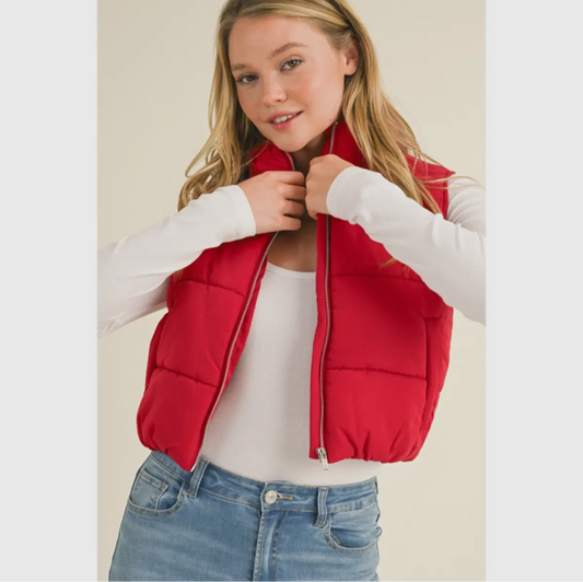 Dakota deep red vest