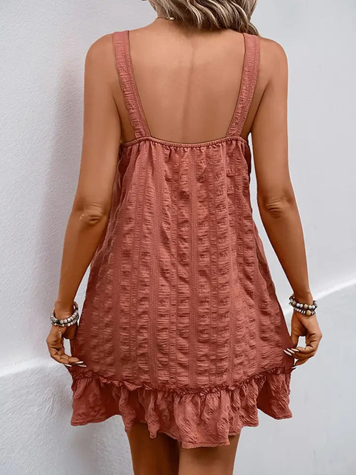 Riley rust textured dress