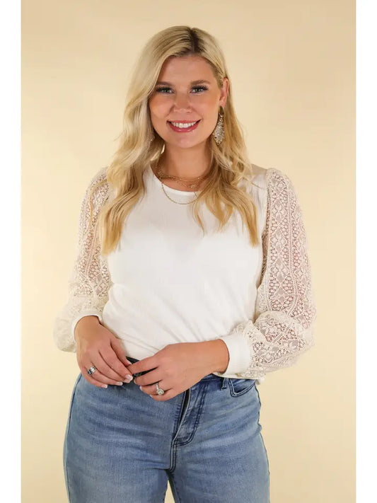 Layla white lace top