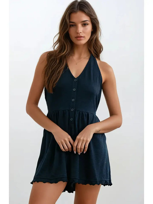 Bergan black halter romper
