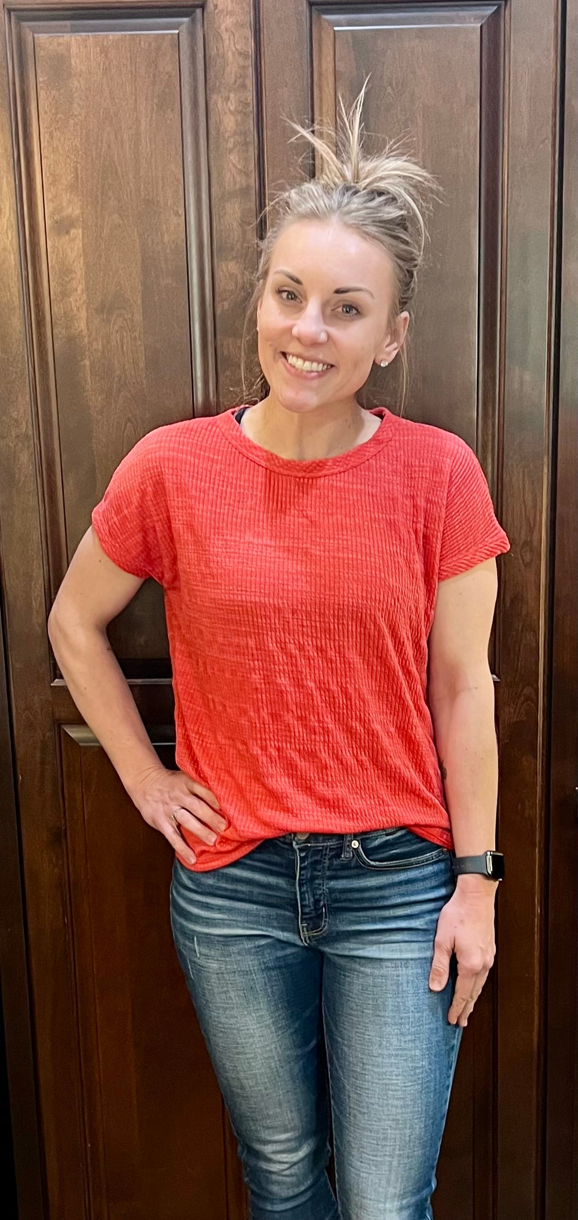 Tessa textured knit top