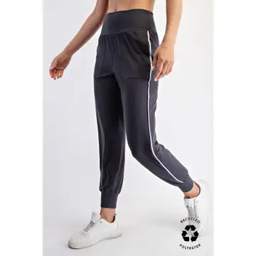 Red retro joggers