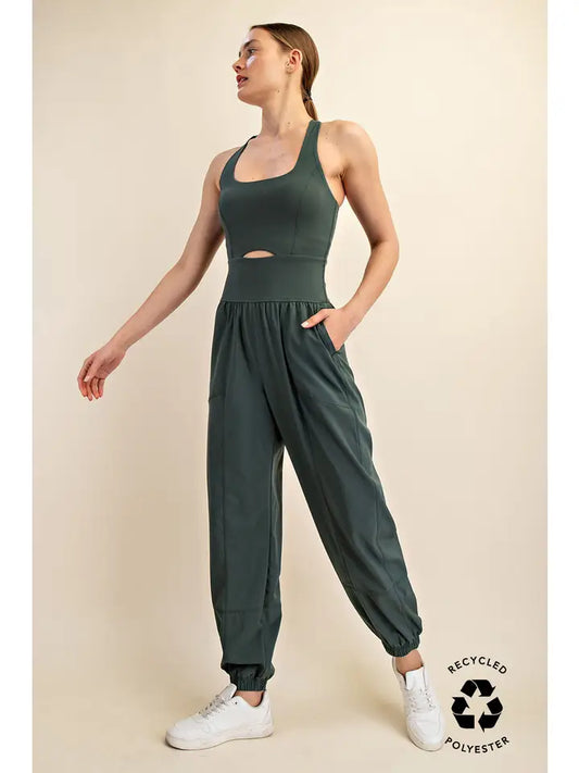 Forest Green active jumpsuit