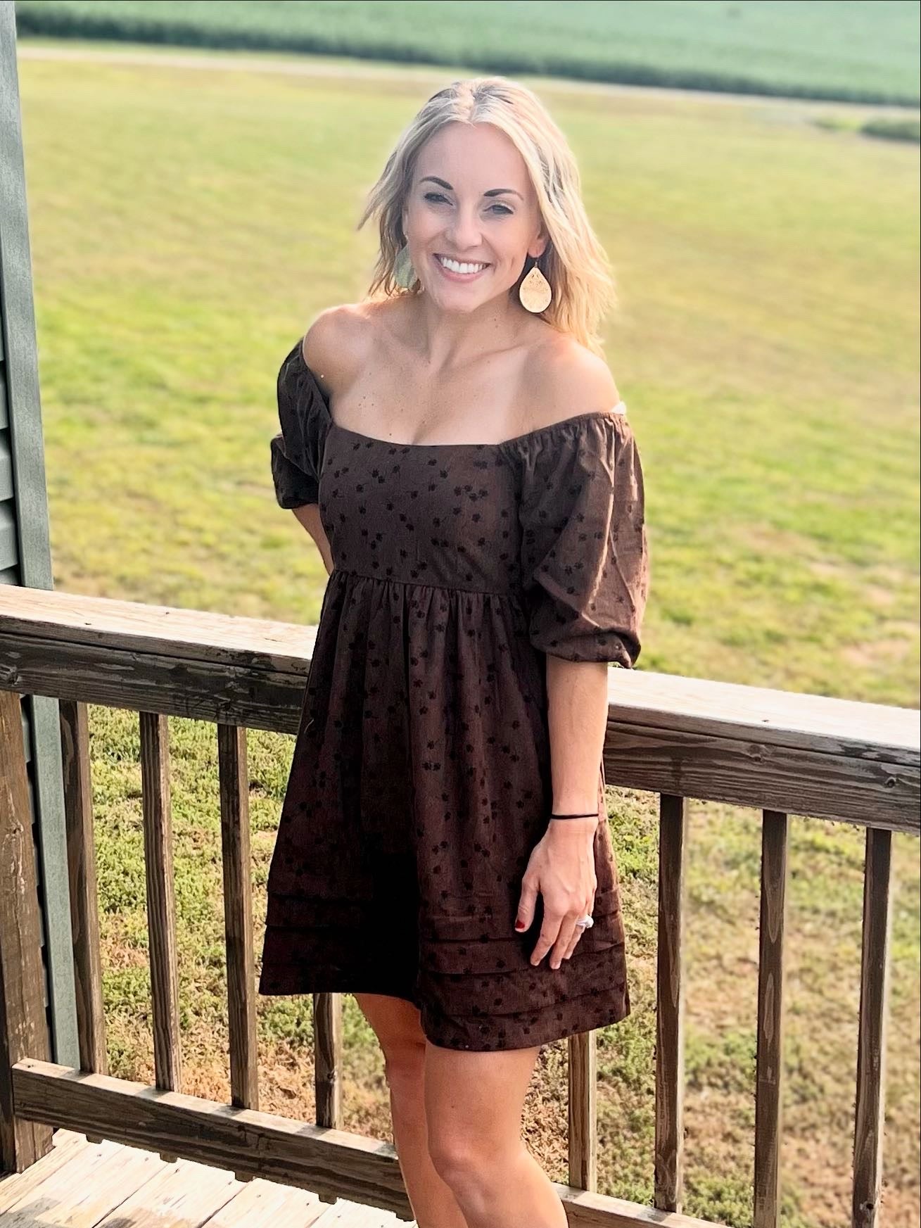 Kenzie corduroy floral dress