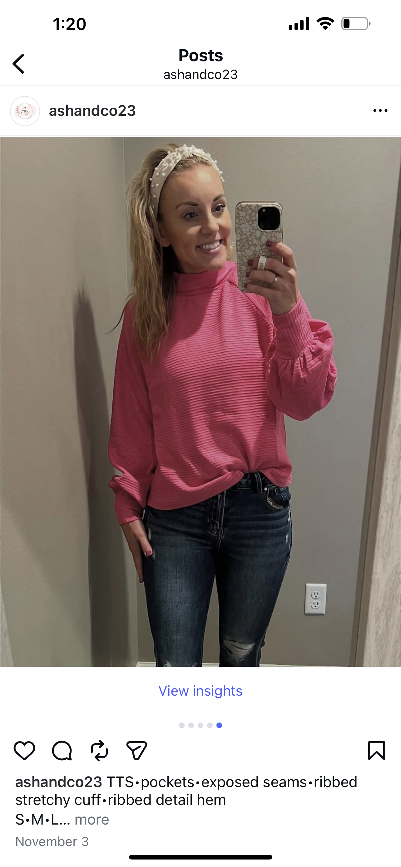 Hot Pink Mock Neck Top