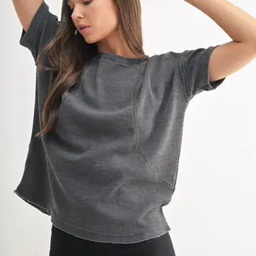 Mono b mineral waffle tee