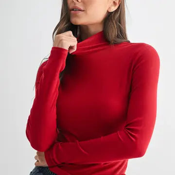 Cassie turtleneck ribbed top