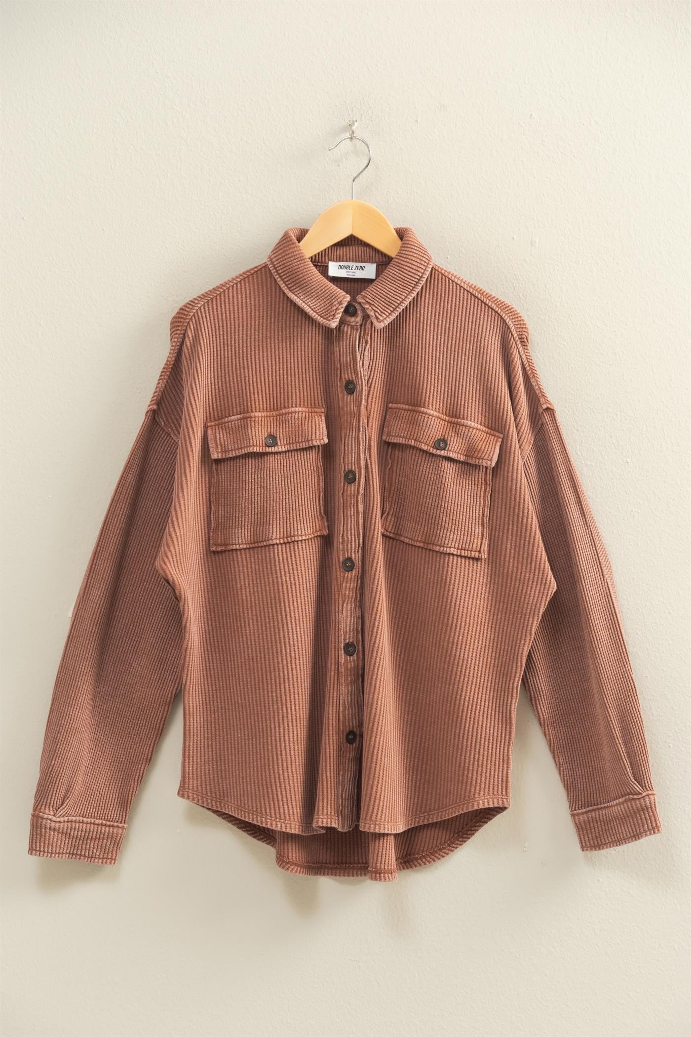 Jenny waffle knit shacket