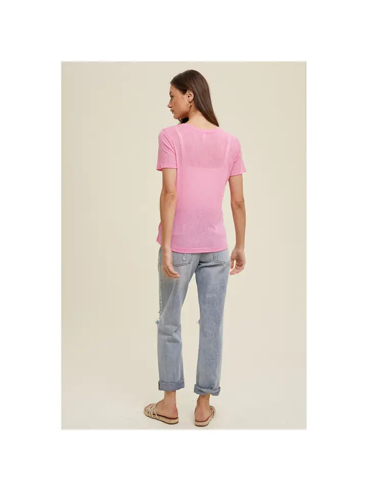 Sarah shear knit top