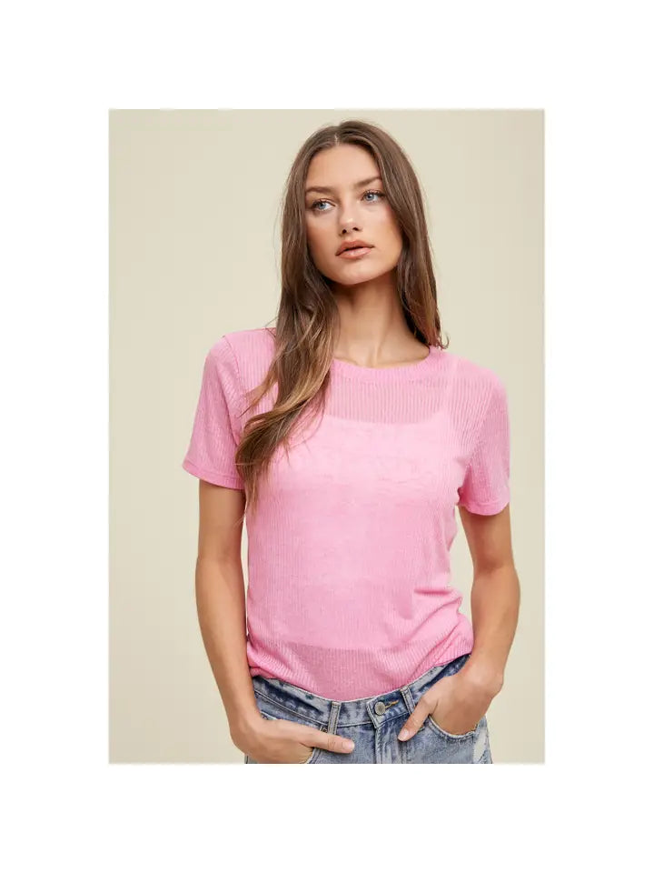 Sarah shear knit top