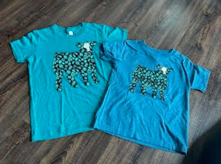 Youth/Toddler girls cow tees