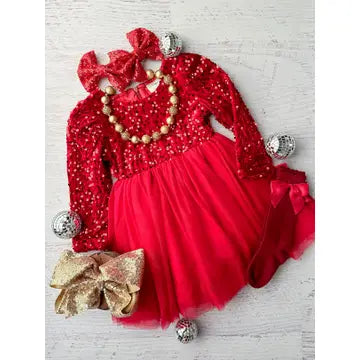 Christmas sequence tulle dress