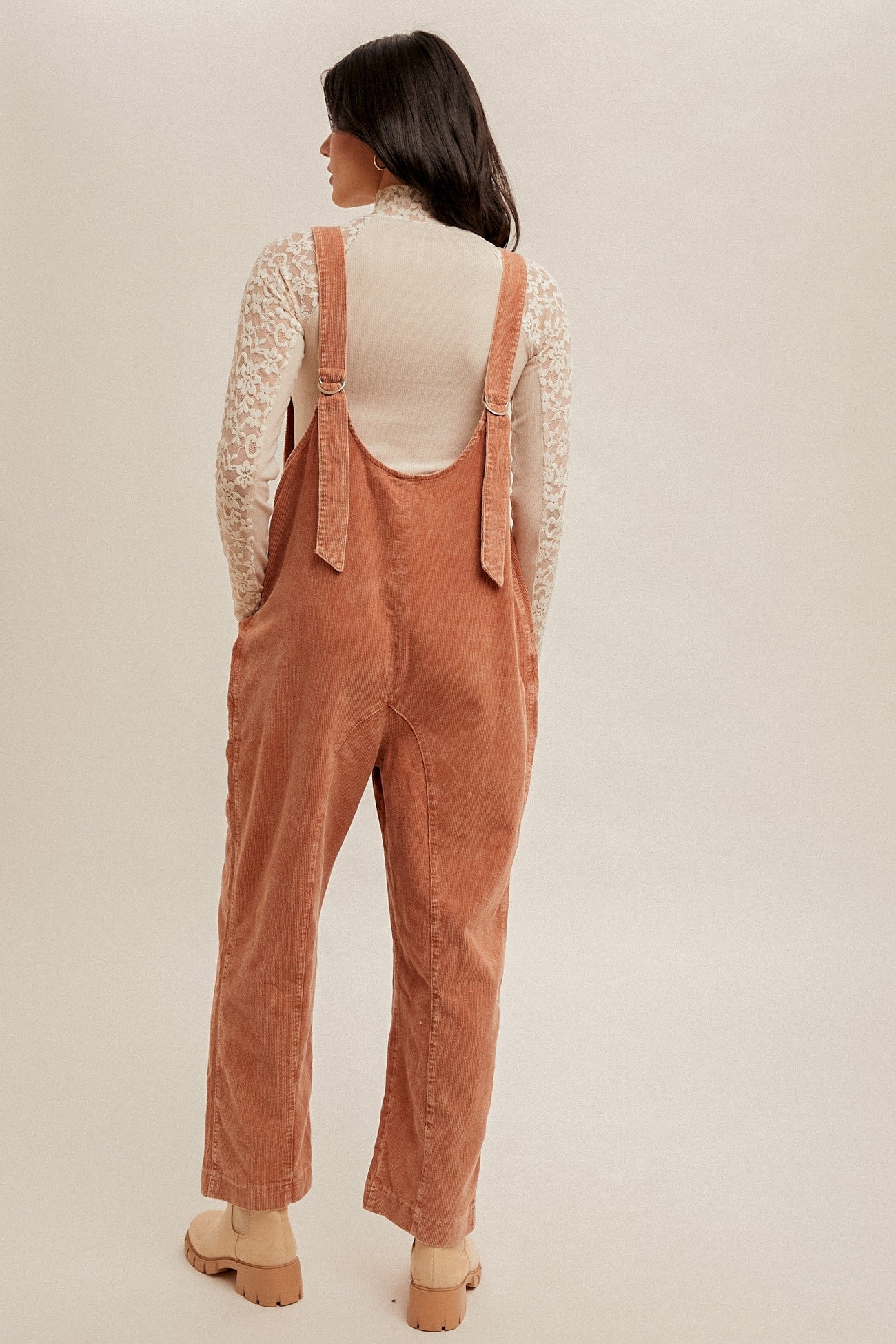 River Rust Corduroy Overalls