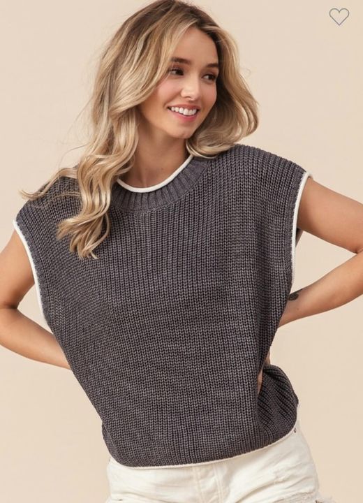 Sleeveless sweater top