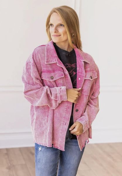 Piper pink corduroy jacket