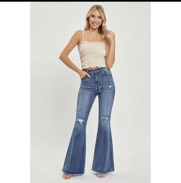 Risen Highrise Flare Jeans