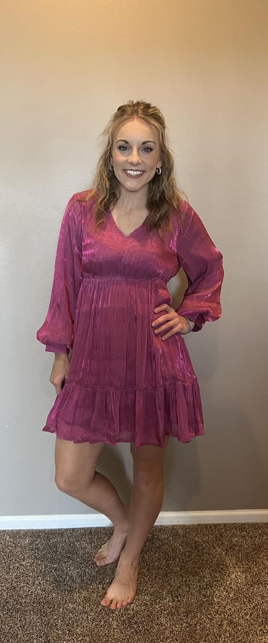 Chiffon magenta dress