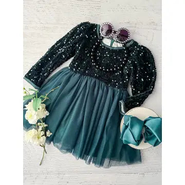 Christmas sequence tulle dress