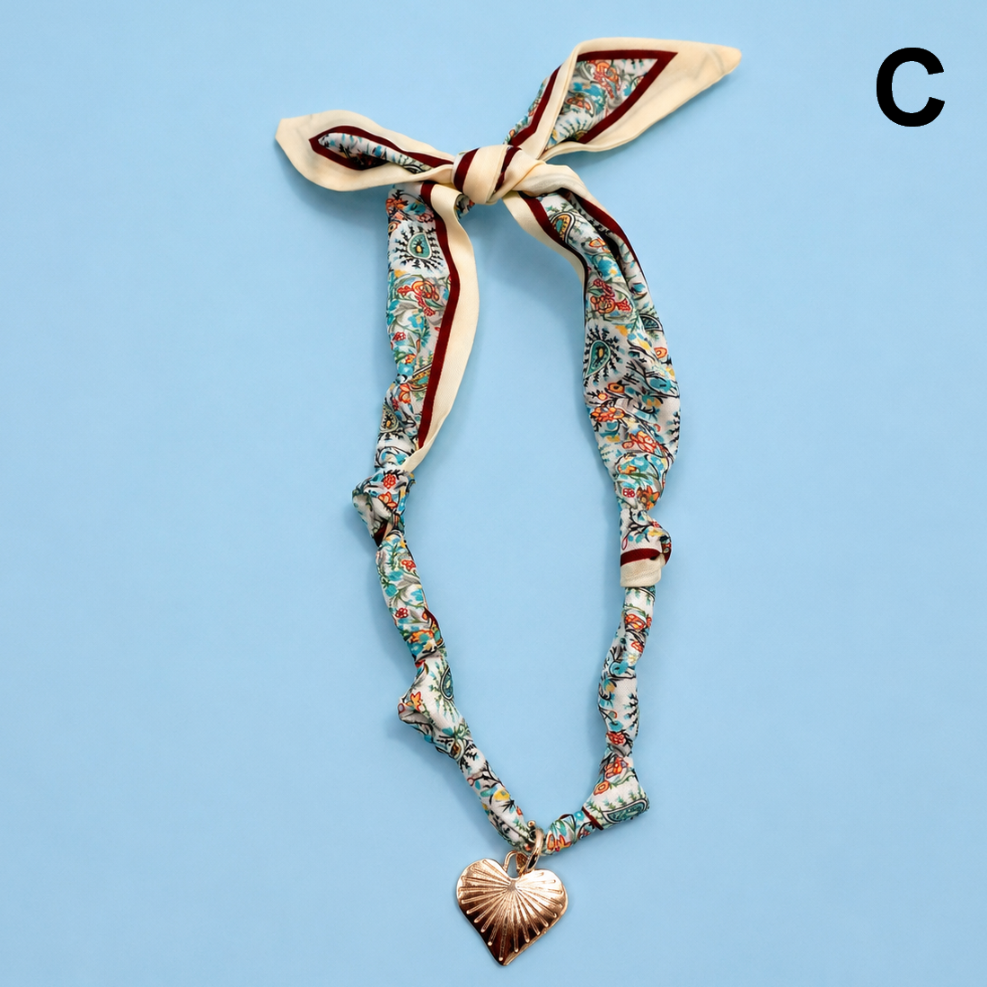 Handcrafted Scarf Interchangeable Charm Necklace