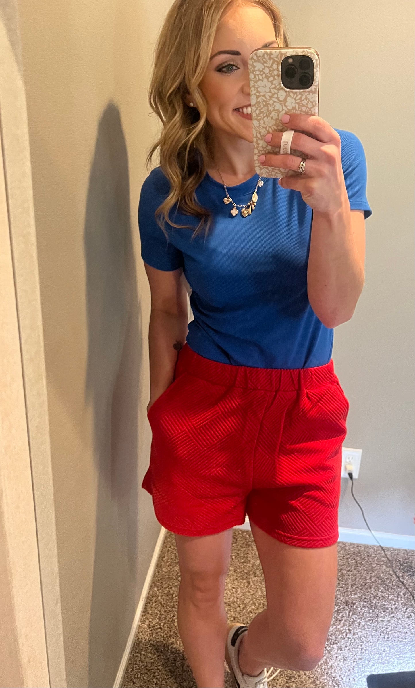 Textured shorts