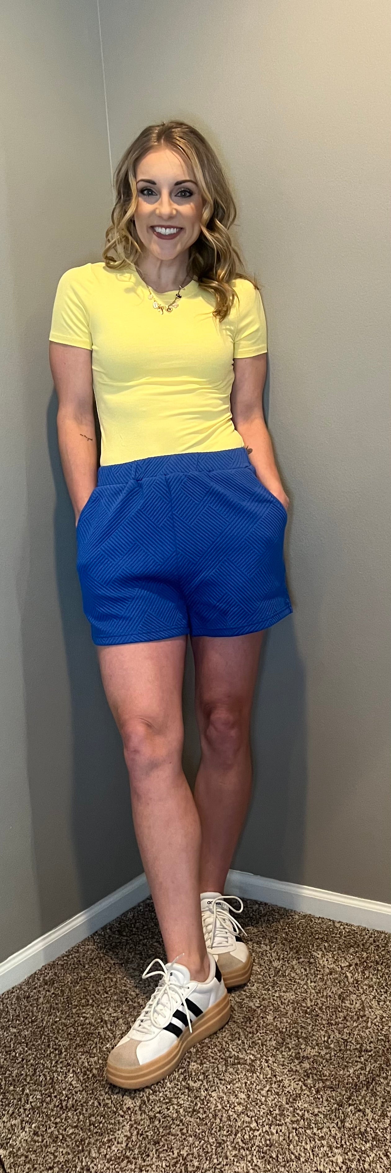 Textured shorts