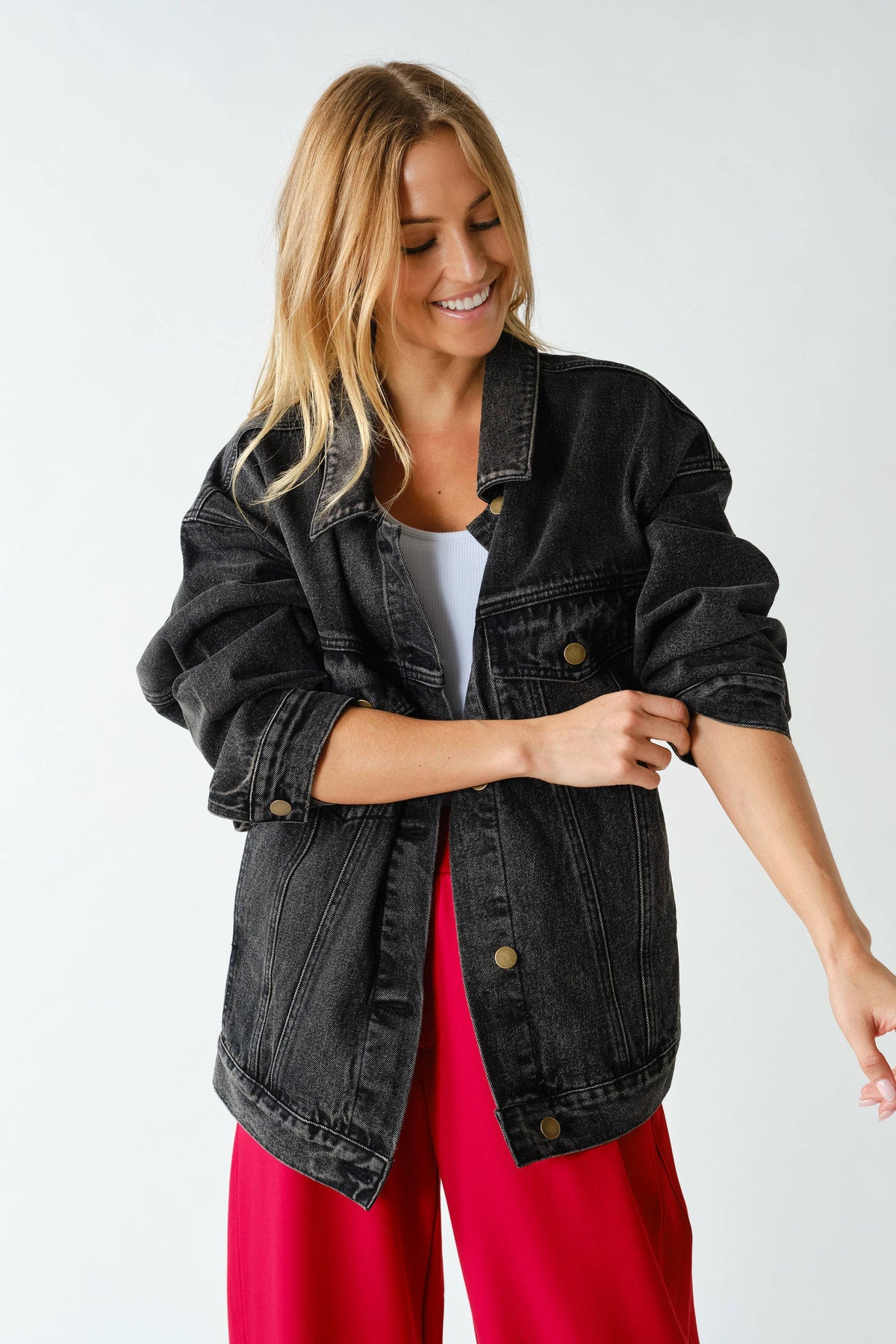 Boxy-Cut Denim Jacket