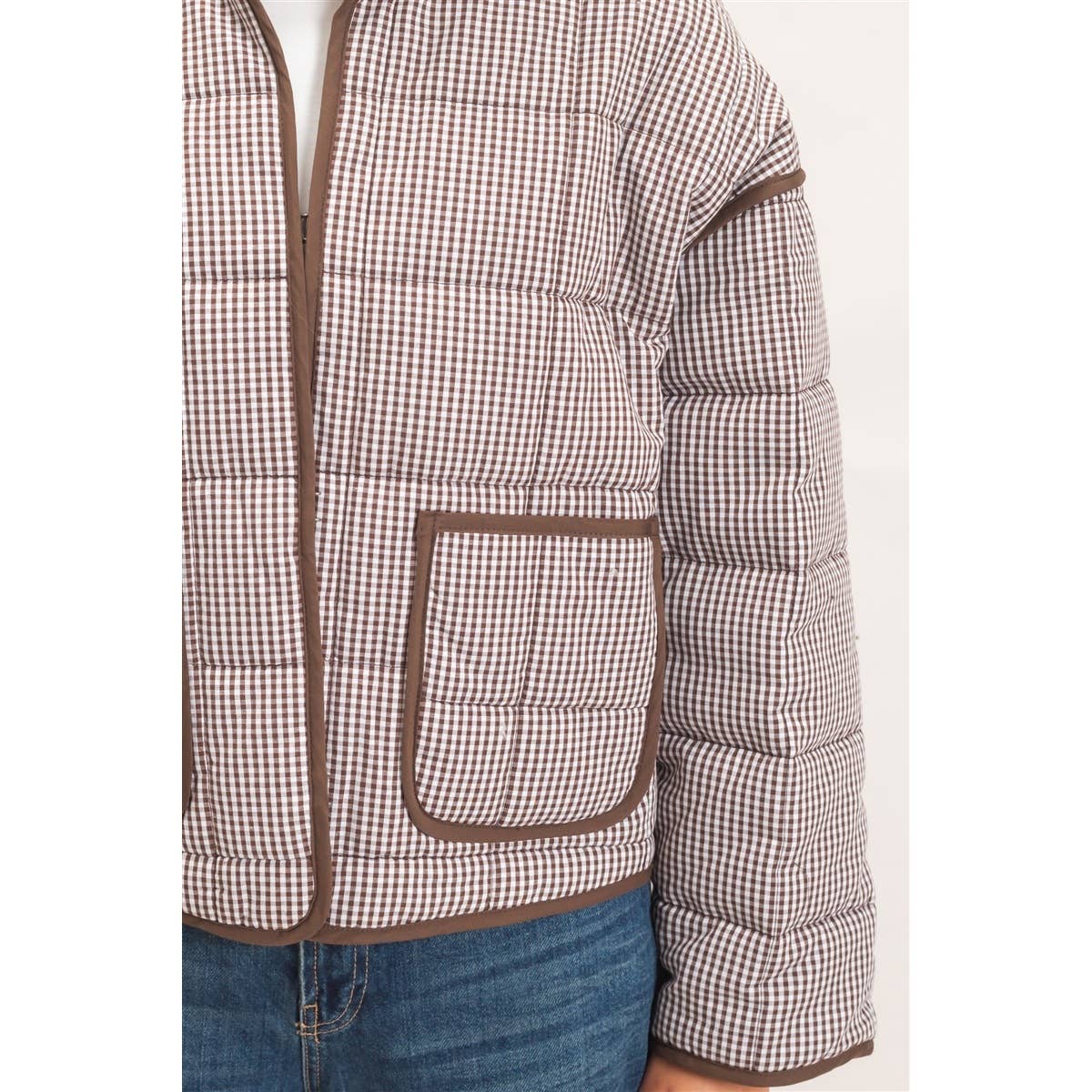 Gingham Quilted Jacket