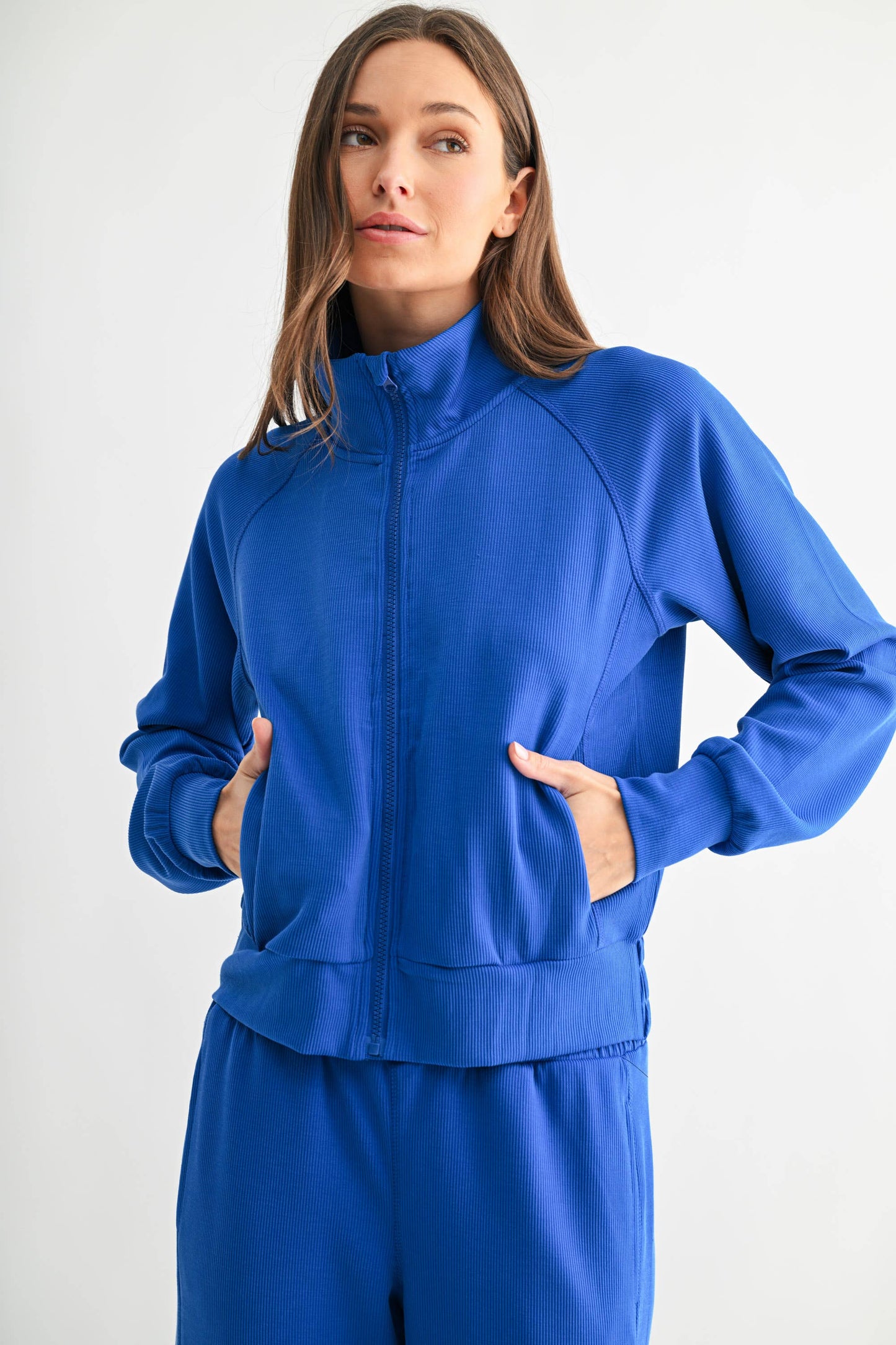Mono B Ribbed Zip Jacket