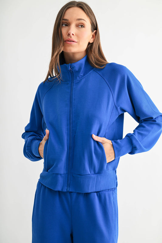 Mono B Ribbed Zip Jacket