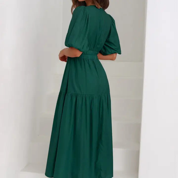 Green lantern sleeve dress