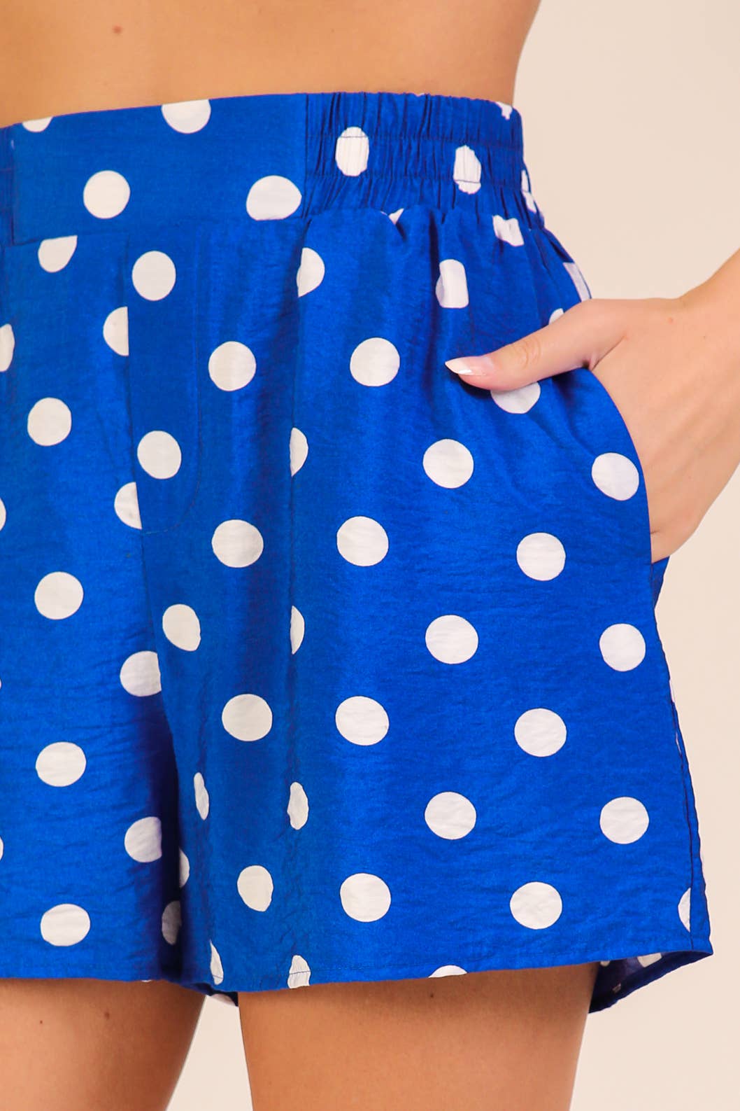 Polka Dot High-Waisted Shorts