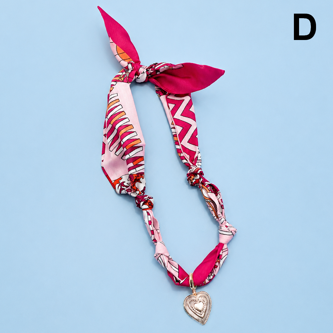 Handcrafted Scarf Interchangeable Charm Necklace