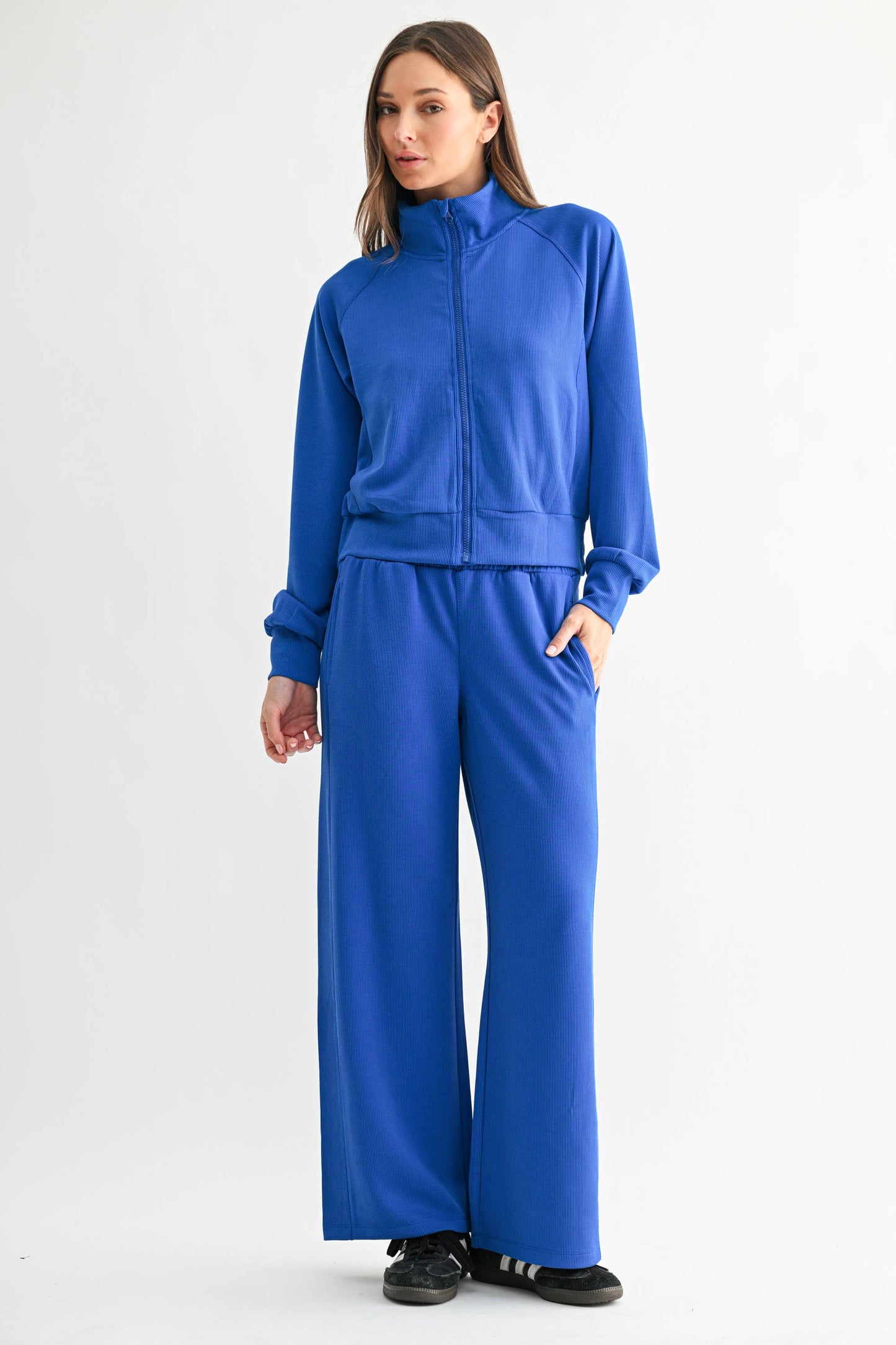 Mono B Ribbed Zip Jacket
