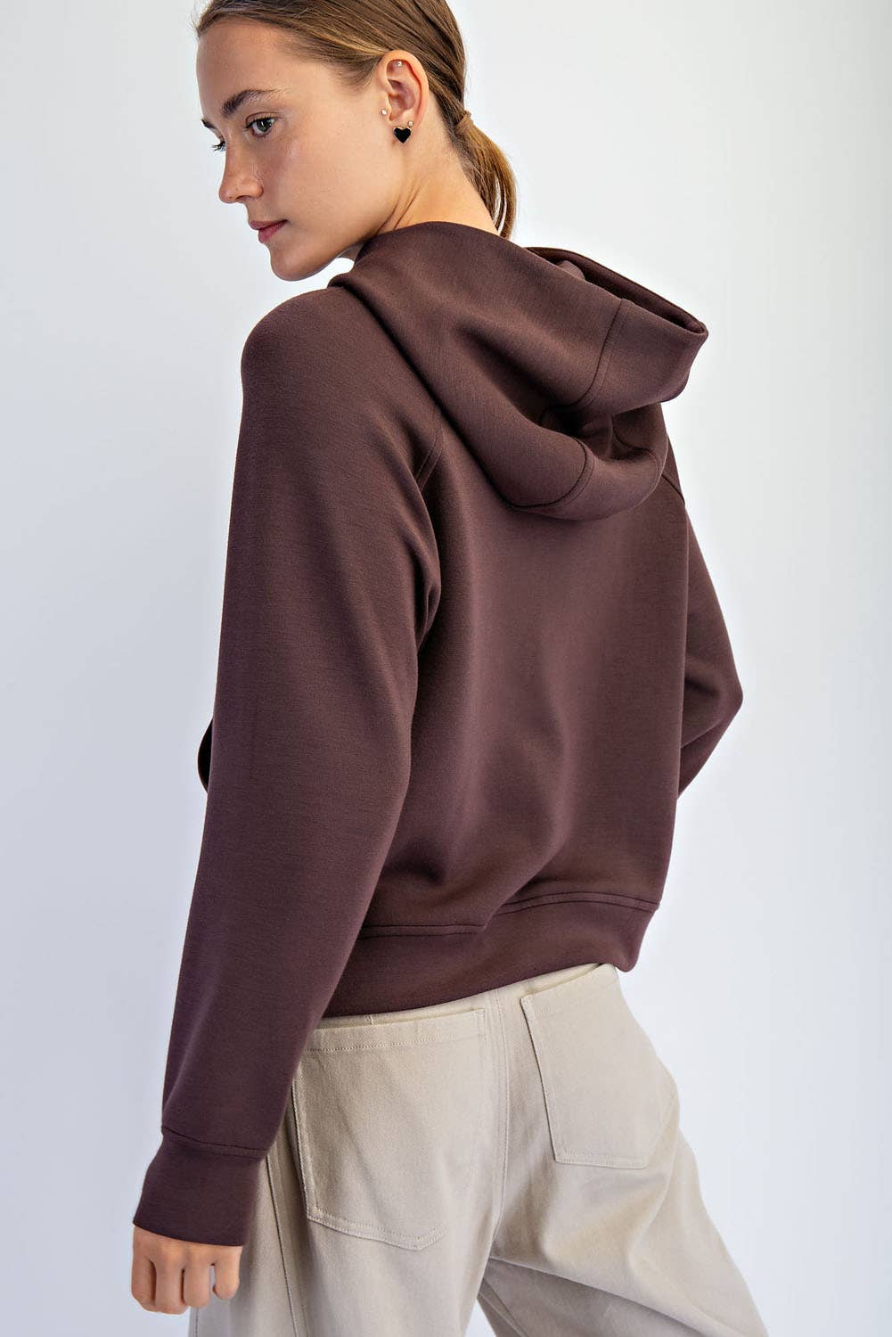 MODAL SCUBA QUARTER ZIP HODDIE JACKET