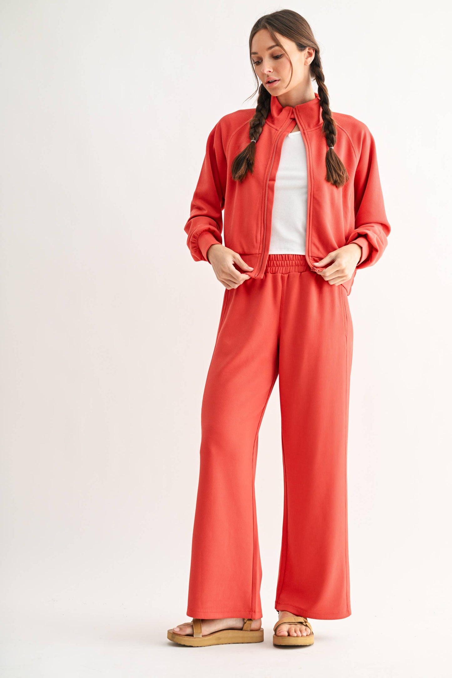 Mono B Ribbed Zip Jacket