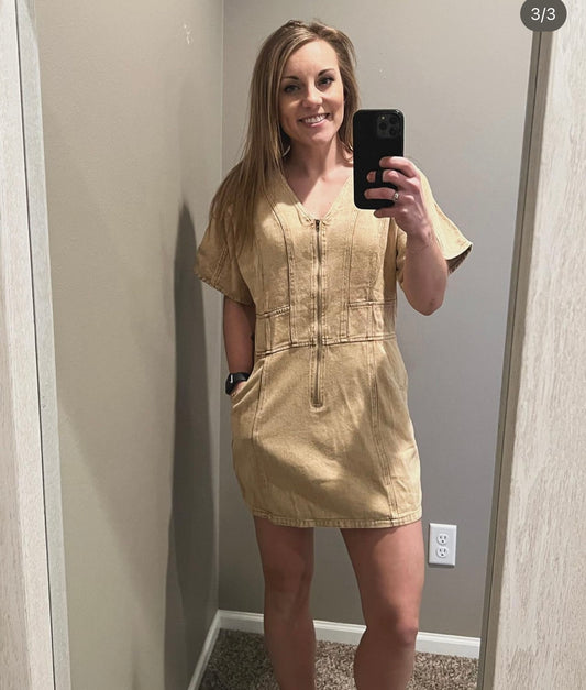 Taylor tan utility dress