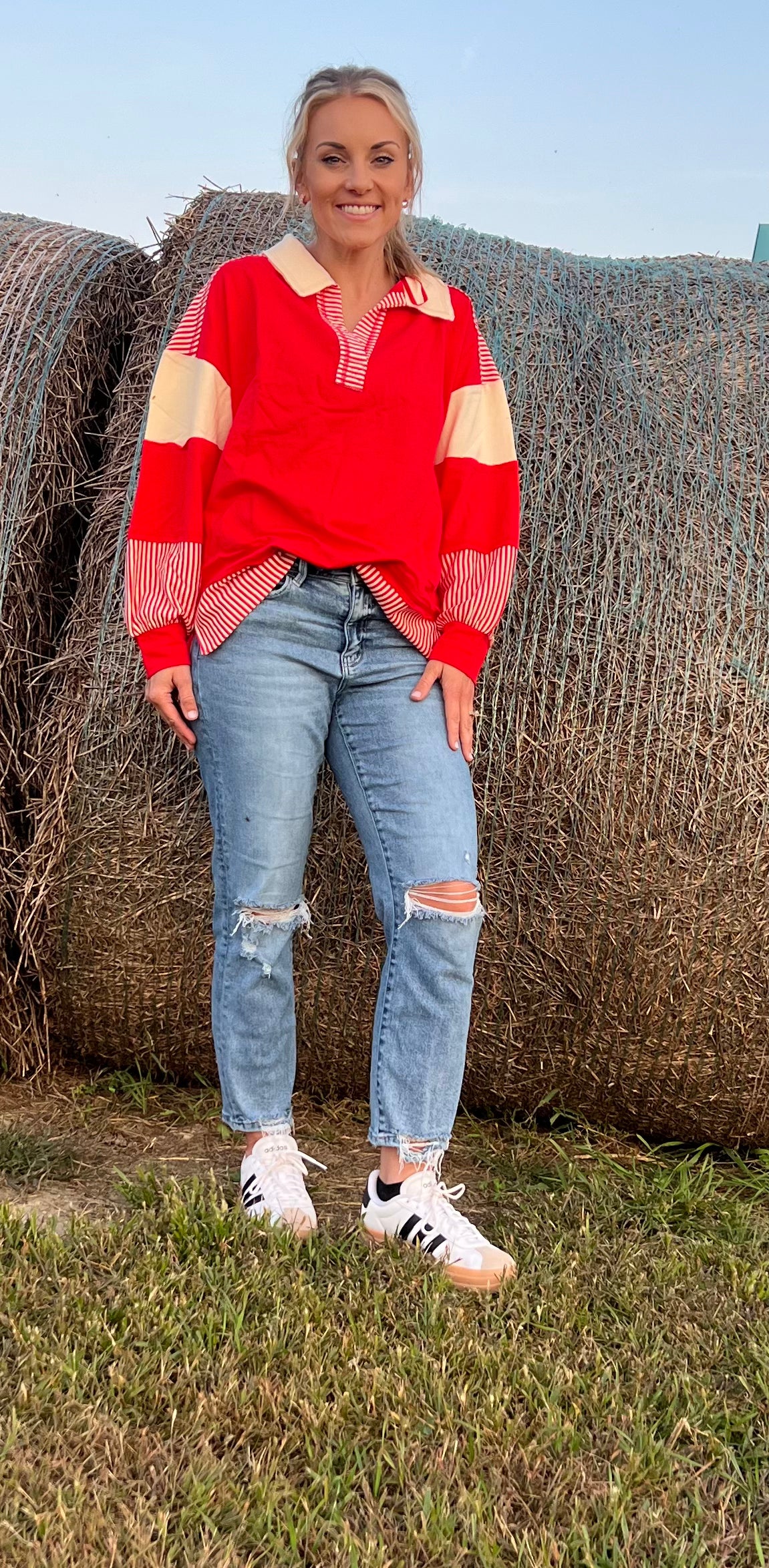 Chloe color block top